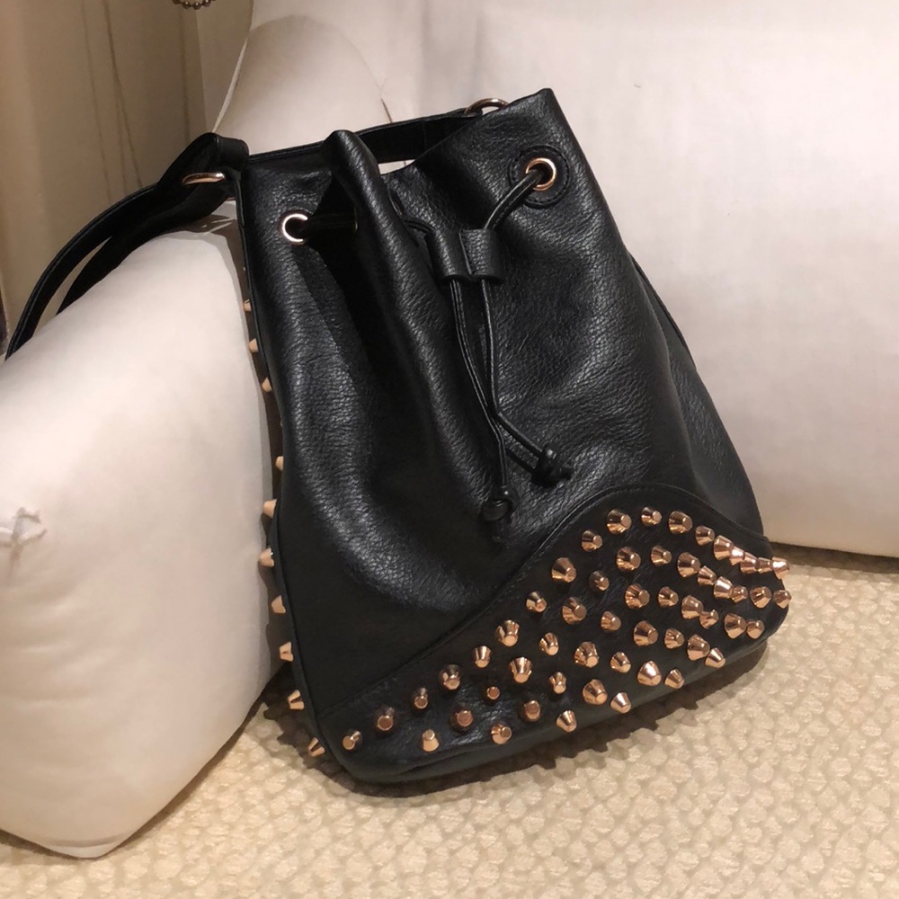 Studded Vegan Leather Bag
